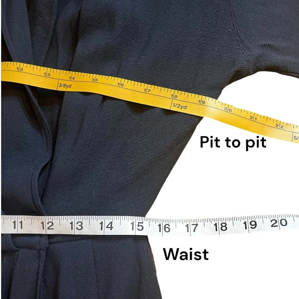 Louis Féraud Vintage Wool Wrap Dress, West Germany, 10, Black - Picture 4 of 16